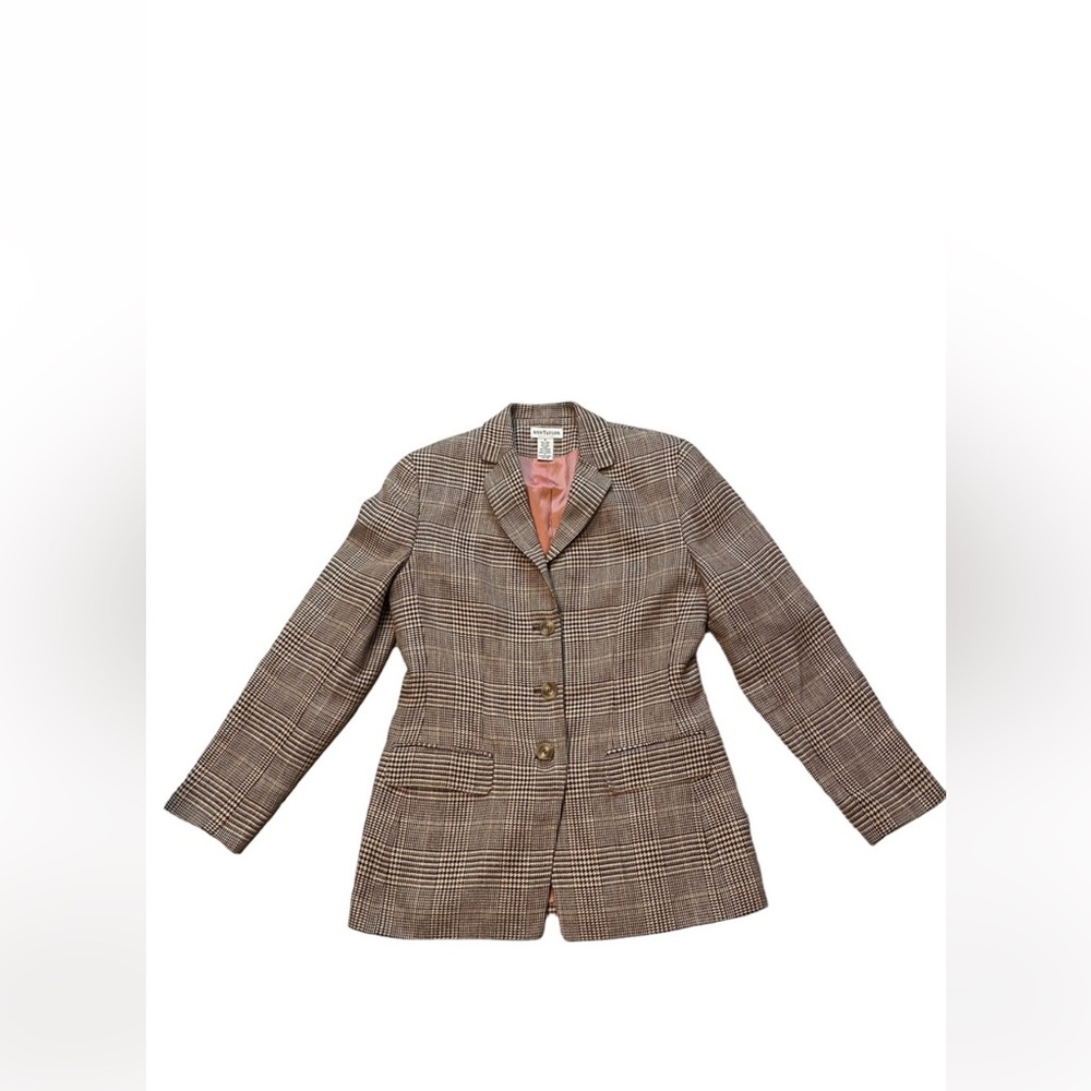 Vintage Ann Taylor Brown Blazer Classic Tailored Design, Sz 10 - Picture 2 of 5